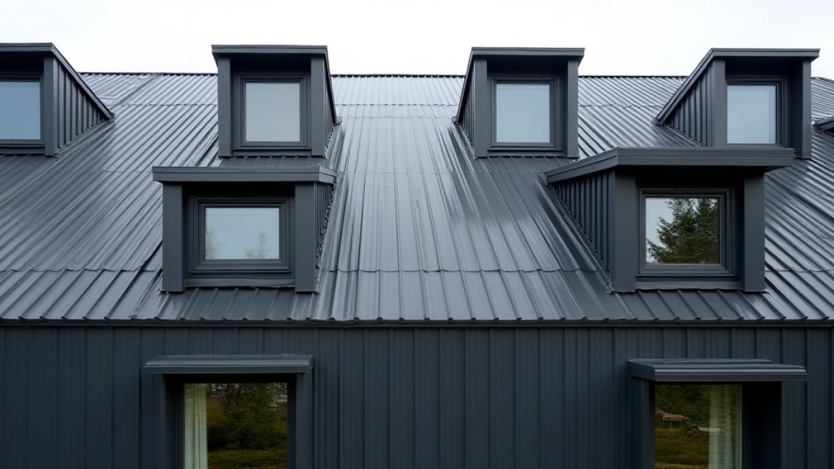 Grafitowy dach jakie okna