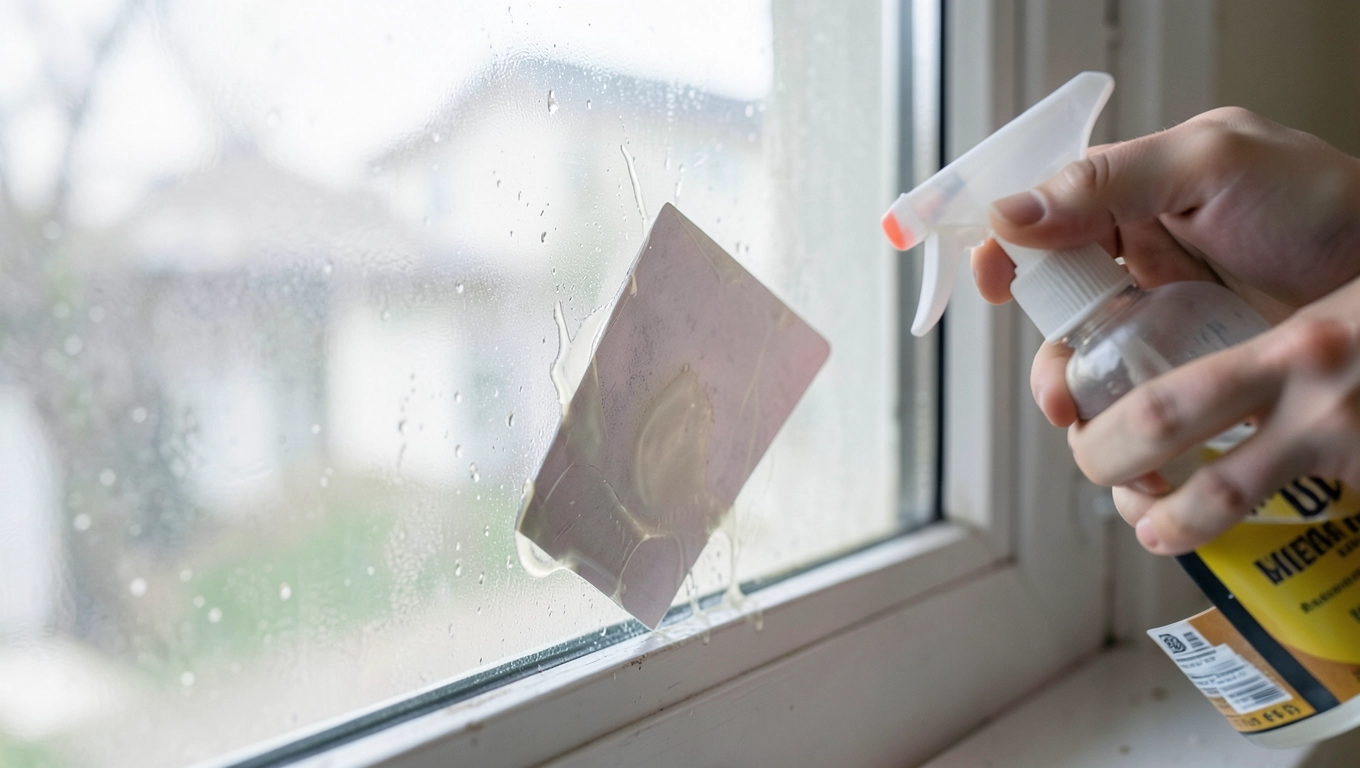 Jak usunąć klej z szyb okiennych?