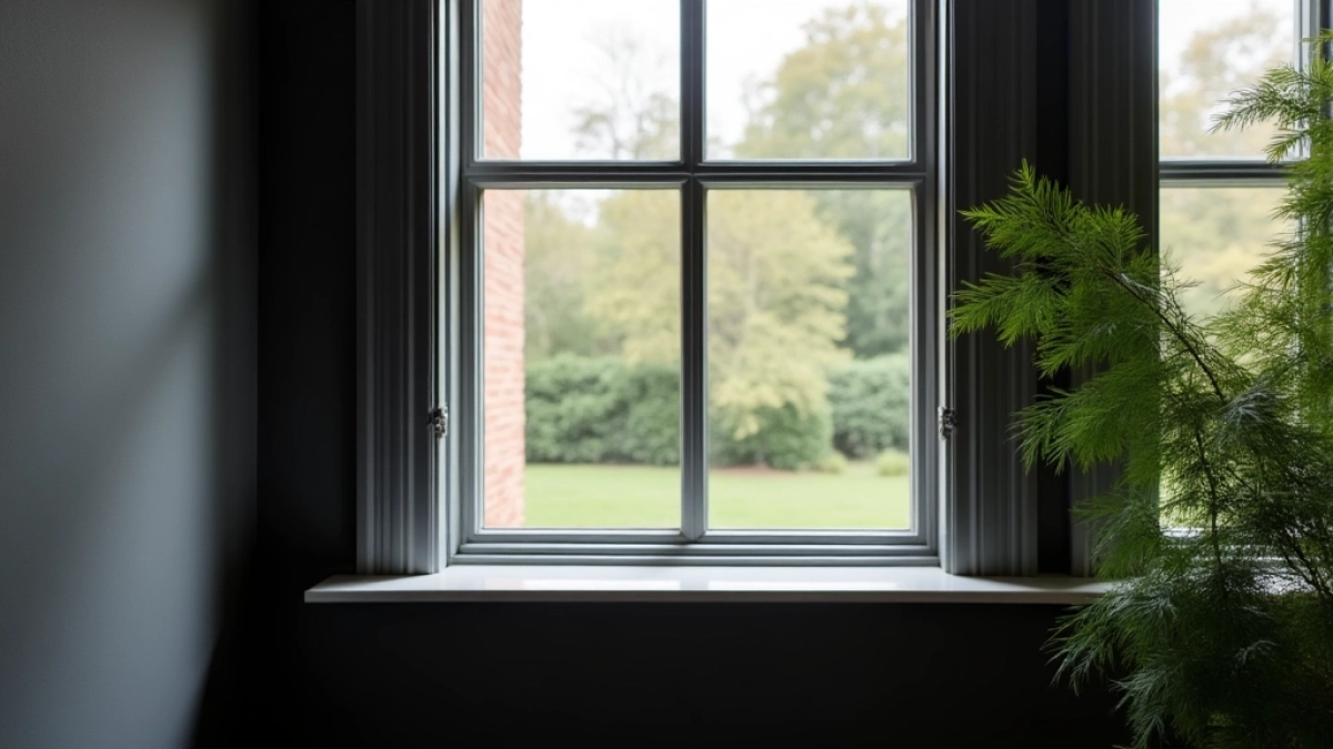 Okna antracyt jaki parapet wewnętrzny