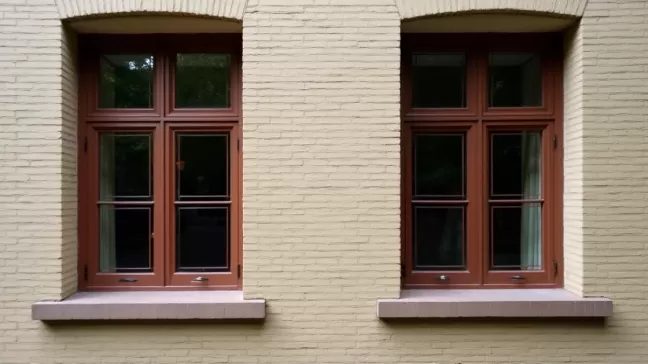Brązowe okna jakie parapety zewnętrzne
