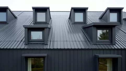 Grafitowy dach jakie okna