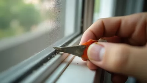 Jak usunąć klej z ramy okna po moskitierze